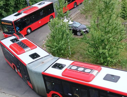 Busse über Busse: Die Reifenwerksiedlung dient als Wendeschleife