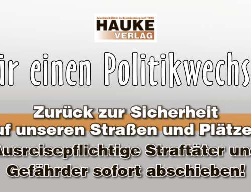 Zurück zur Sicherheit auf unseren Straßen und Plätzen!